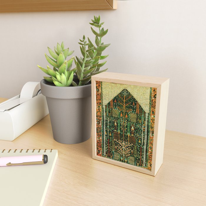 Weeping Willow Antique Bijar Persian Rug Print Mini Art Print Gallery Image 2