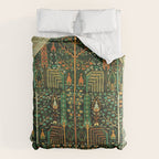 Weeping Willow Antique Bijar Persian Rug Print Duvet Cover Gallery Image 6