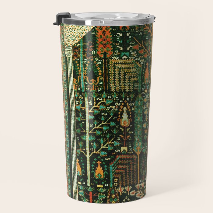 Weeping Willow Antique Bijar Persian Rug Print Travel Mug Gallery Image 3