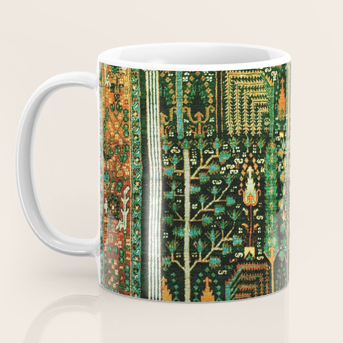 Weeping Willow Antique Bijar Persian Rug Print Coffee Mug Gallery Image 3