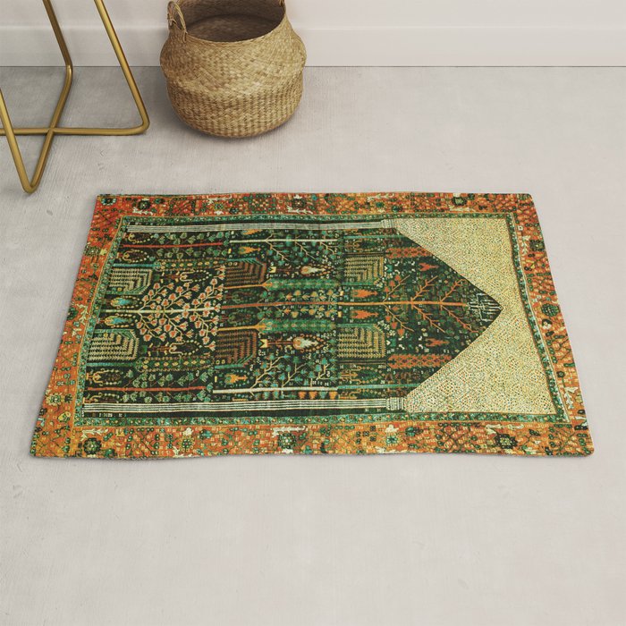 Weeping Willow Antique Bijar Persian Rug Print Rug Gallery Image 1