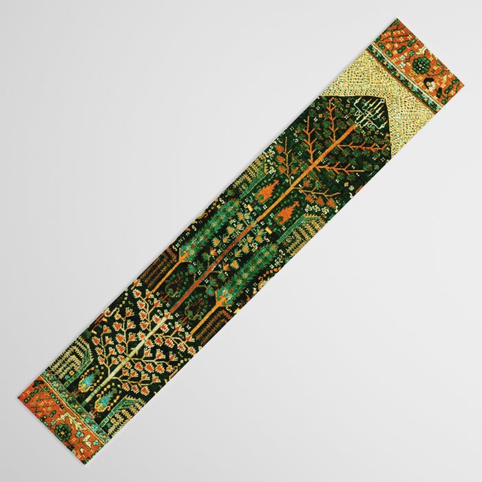 Weeping Willow Antique Bijar Persian Rug Print Table Runner Gallery Image 3