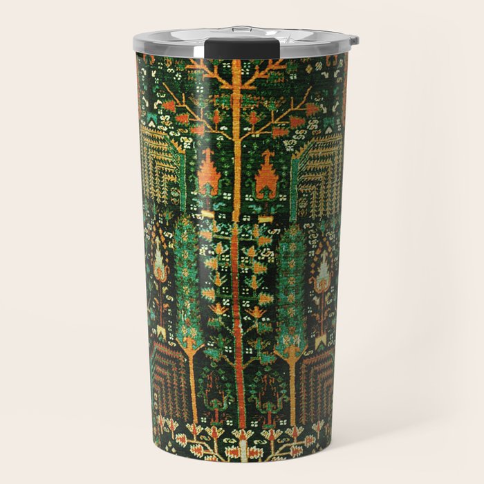 Weeping Willow Antique Bijar Persian Rug Print Travel Mug Gallery Image 1