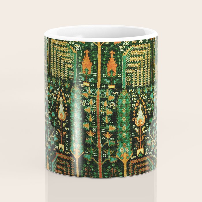 Weeping Willow Antique Bijar Persian Rug Print Coffee Mug Gallery Image 4