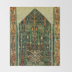 Weeping Willow Antique Bijar Persian Rug Print Throw Blanket Gallery Image 2