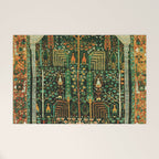 Weeping Willow Antique Bijar Persian Rug Print Welcome Mat Gallery Image 1