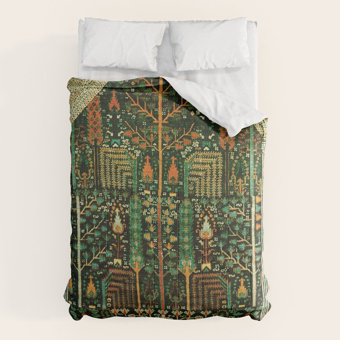 Weeping Willow Antique Bijar Persian Rug Print Comforter Gallery Image 6