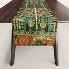 Weeping Willow Antique Bijar Persian Rug Print Table Runner Gallery Image 1