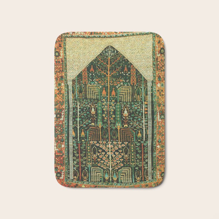 Weeping Willow Antique Bijar Persian Rug Print Bath Mat Gallery Image 1