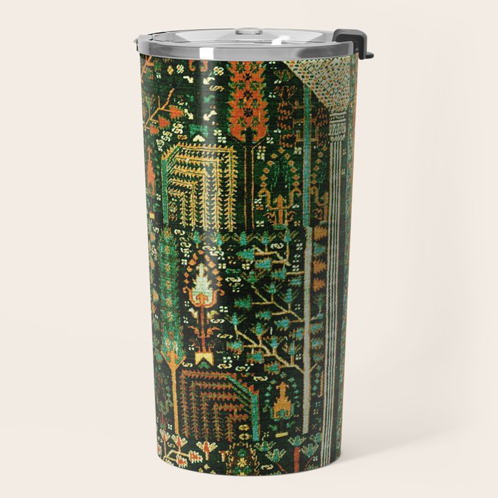Weeping Willow Antique Bijar Persian Rug Print Travel Mug Gallery Image 2