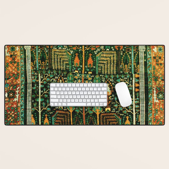 Weeping Willow Antique Bijar Persian Rug Print Desk Mat Gallery Image 1