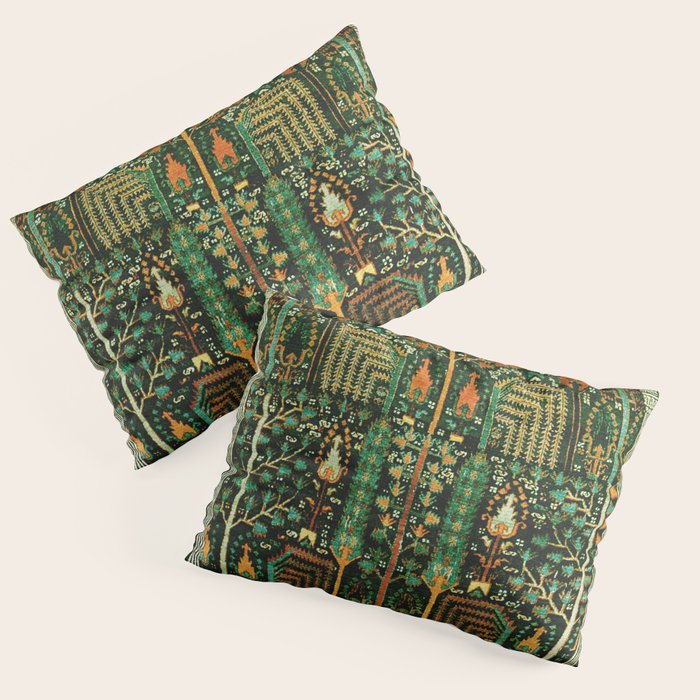 Weeping Willow Antique Bijar Persian Rug Print Pillow Sham Gallery Image 3