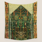 Weeping Willow Antique Bijar Persian Rug Print Wall Tapestry Gallery Image 4