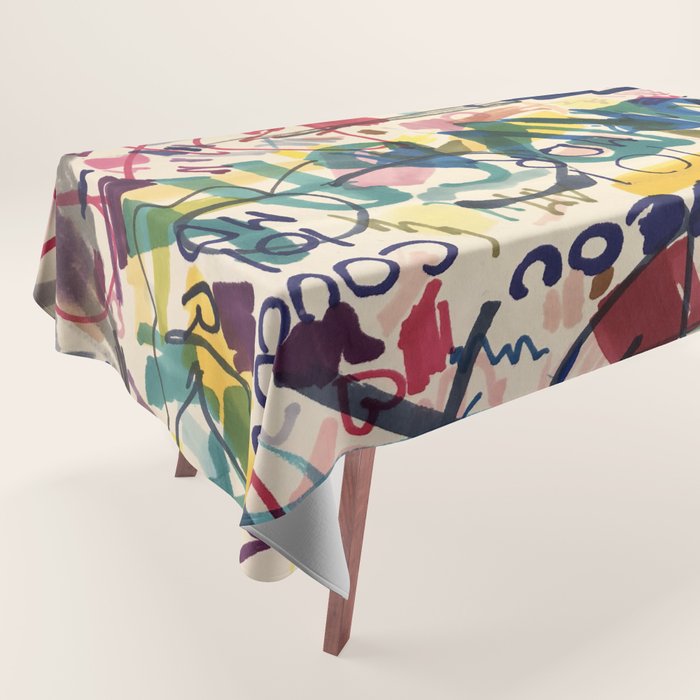 Urban Graffiti Paper Street Art Tablecloth Gallery Image 1