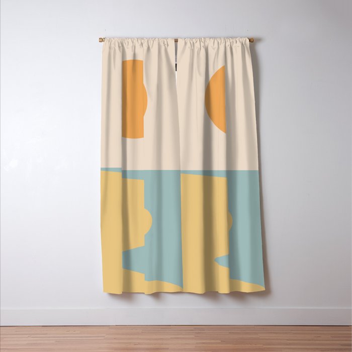 Ocean Sunset Sunrise II Window Curtain Gallery Image 3