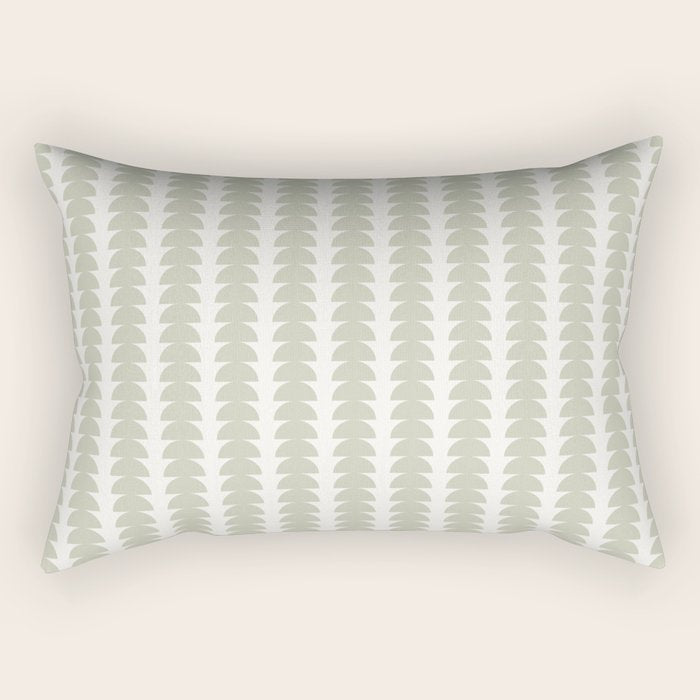 Maude Pattern - Natural Green Rectangular Pillow Gallery Image 2