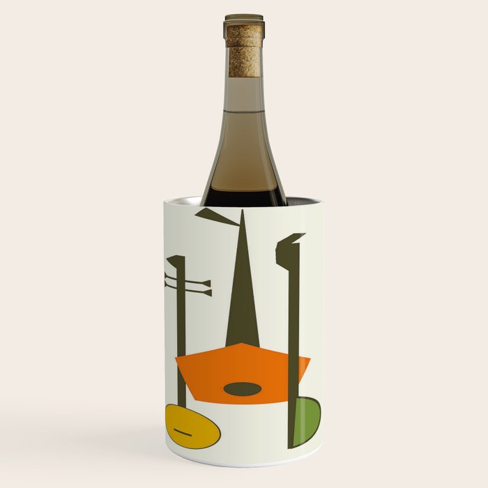 Mid-Century Modern Art Musical Strings Wine Chiller Gallery Image 1