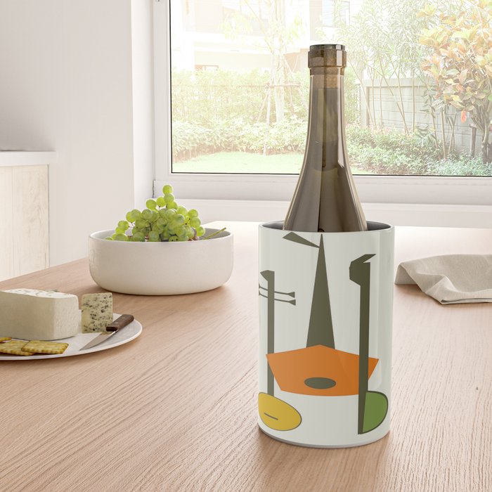 Mid-Century Modern Art Musical Strings Wine Chiller Gallery Image 4
