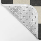 Checkers - Black and Cream Bath Mat Gallery Image 2