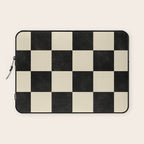 Checkers - Black and Cream Laptop Sleeve Gallery Image 1