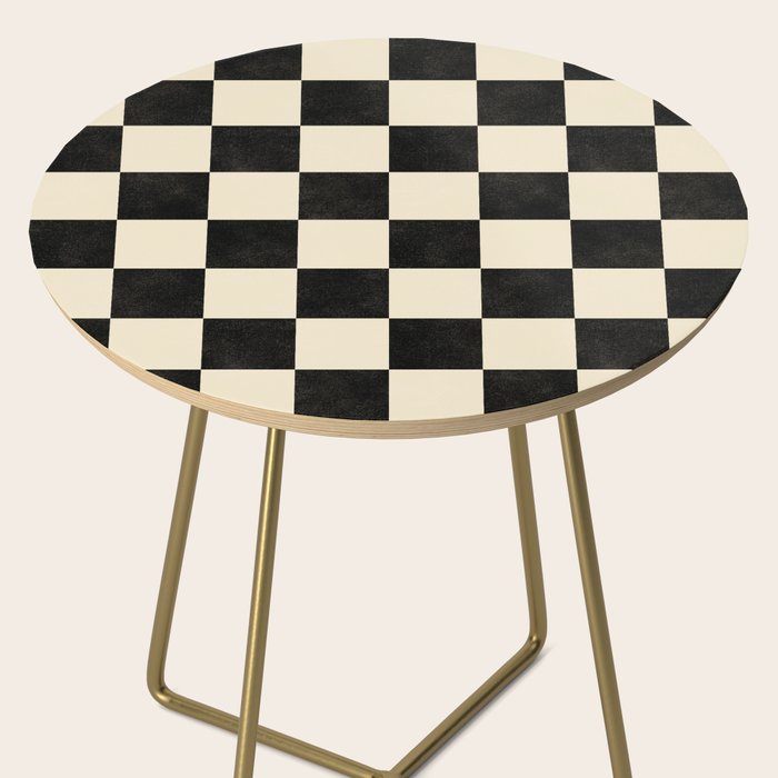 Checkers - Black and Cream Side Table Gallery Image 2