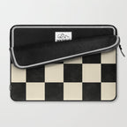 Checkers - Black and Cream Laptop Sleeve Gallery Image 2