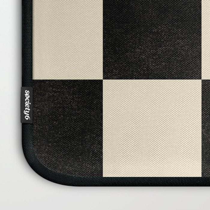 Checkers - Black and Cream Laptop Sleeve Gallery Image 3