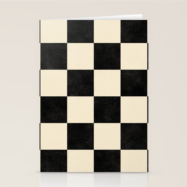 Checkers - Black and Cream Stationery Card Gallery Image 2