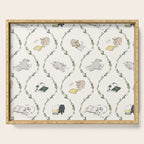 Rabbits of the bookworm owner Serving Tray Gallery Image 1