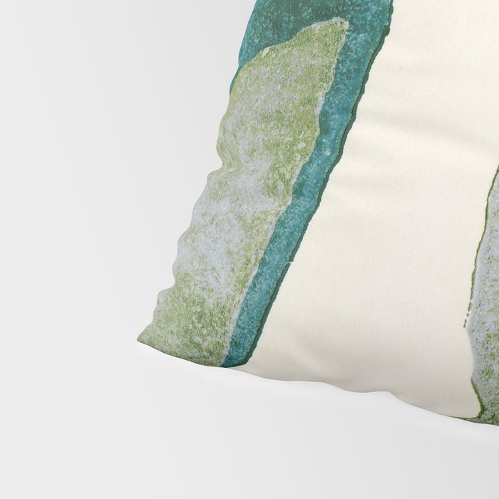 Linocut Flower / Dark Teal Pillow Sham Gallery Image 4