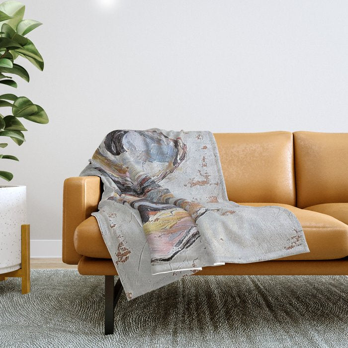 Oyster shells Throw Blanket Gallery Image 1