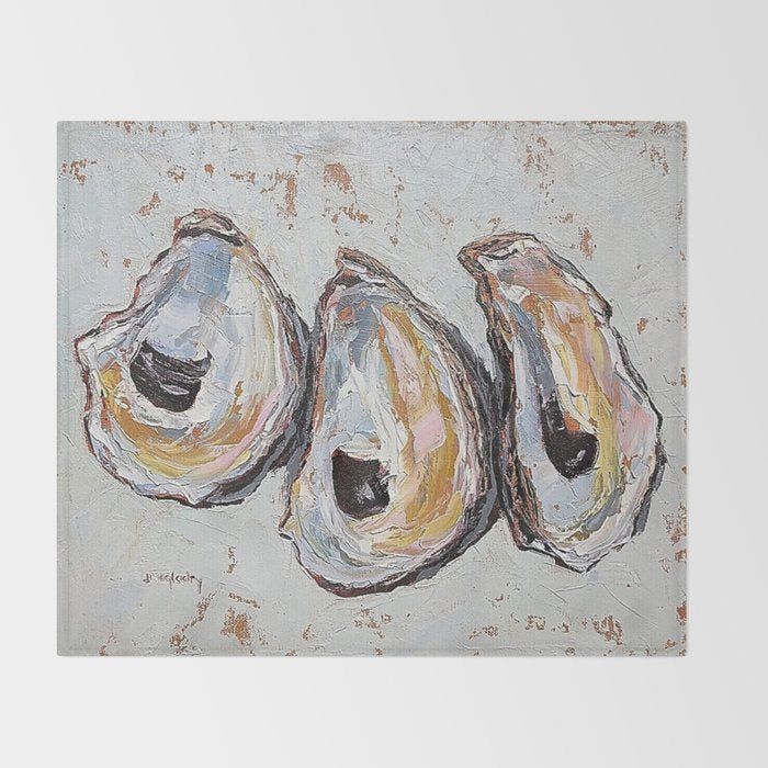 Oyster shells Throw Blanket Gallery Image 2