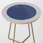 Navy Blue Woodblock  Side Table Gallery Image 2