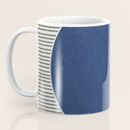 Navy Blue Woodblock  Coffee Mug Gallery Image 3