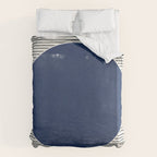 Navy Blue Woodblock  Duvet Cover Gallery Image 6