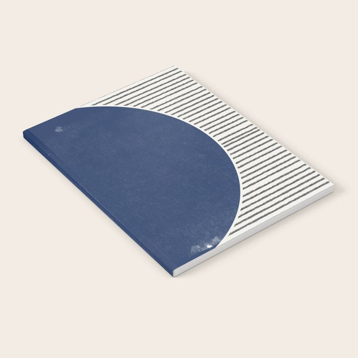 Navy Blue Woodblock  Notebook Gallery Image 1
