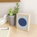 Navy Blue Woodblock  Mini Art Print Gallery Image 2