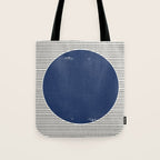Navy Blue Woodblock  Tote Bag Gallery Image 1