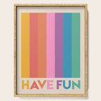 Vintage Rainbow Have Fun Text Serving Tray Gallery Image 1