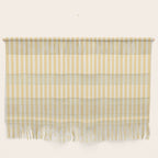 Classic Small Yellow Butter French Mattress Ticking Double Stripes Wall Hanging Gallery Image 1