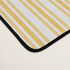 Classic Small Yellow Butter French Mattress Ticking Double Stripes Desk Mat Gallery Image 4