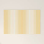 Classic Small Yellow Butter French Mattress Ticking Double Stripes Welcome Mat Gallery Image 1