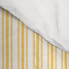 Classic Small Yellow Butter French Mattress Ticking Double Stripes Comforter Gallery Image 4