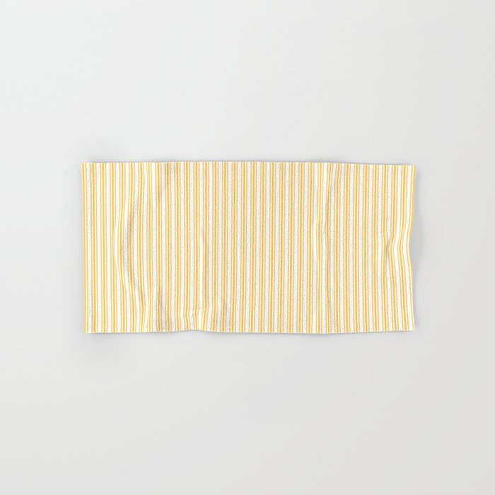 Classic Small Yellow Butter French Mattress Ticking Double Stripes Bath Towel Gallery Image 1