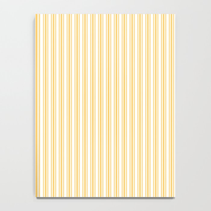 Classic Small Yellow Butter French Mattress Ticking Double Stripes Notebook Gallery Image 4