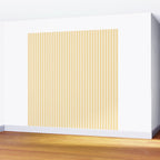 Classic Small Yellow Butter French Mattress Ticking Double Stripes Wall Mural Gallery Image 2