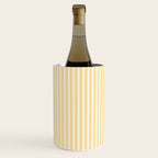 Classic Small Yellow Butter French Mattress Ticking Double Stripes Wine Chiller Gallery Image 1