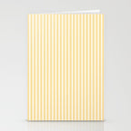 Classic Small Yellow Butter French Mattress Ticking Double Stripes Stationery Card Gallery Image 2