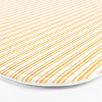 Classic Small Yellow Butter French Mattress Ticking Double Stripes Bath Mat Gallery Image 3