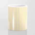 Classic Small Yellow Butter French Mattress Ticking Double Stripes Coffee Mug Gallery Image 4